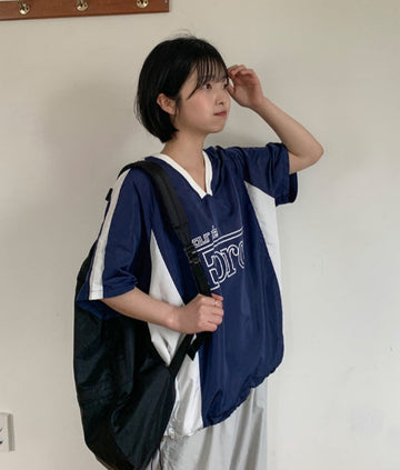 Goodbat color matching printing nylon short sleeve tee